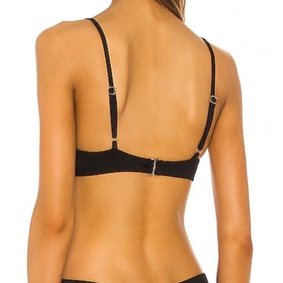 Beach Riot Ribbed Black underwire Bikini Top M - Picture 4 of 5